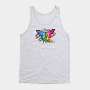 Rainbow Butterfly with Puzzle piece Tank Top